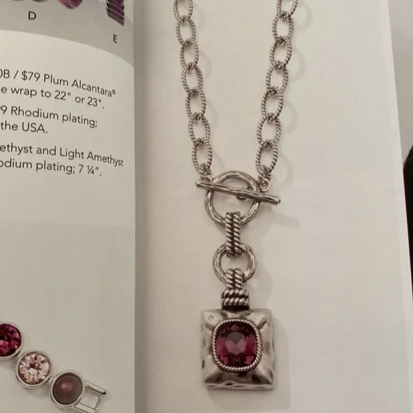 💜 Touchstone necklace, NIB, lovely!!! - Picture 6 of 8